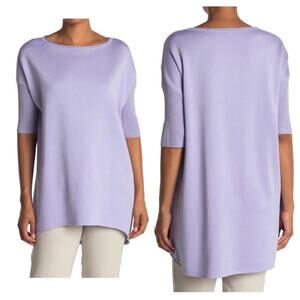 St John Lilac Wool Blend Tunic Top XS $995